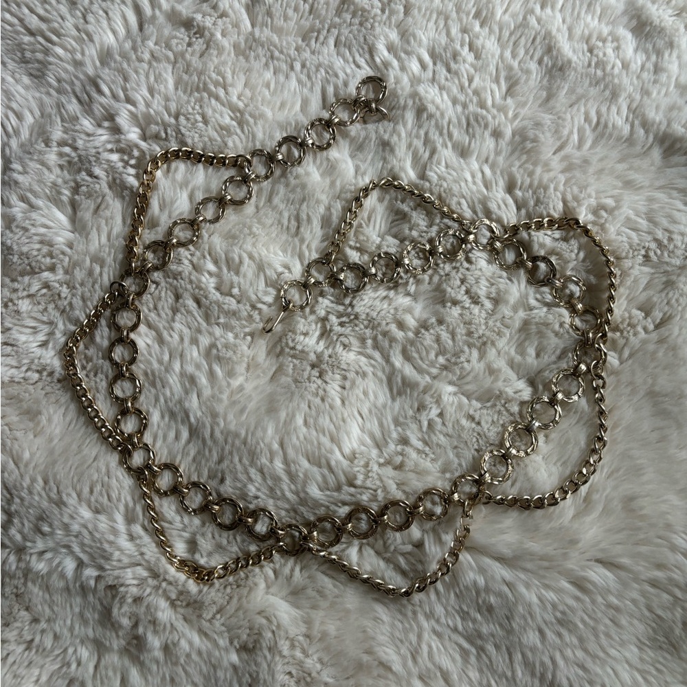 Vintage Gold Double Chain Link Waist Belt